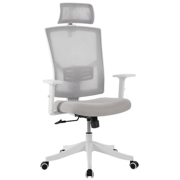 Ergonomic Office Chair with Adjustable Lumbar Support & Headrest, High Back Mesh Desk Chair with Flip-Up Armrests, Breathable & Comfortable Computer Chair for Home, Office & Study