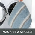 thumbnail image 5 of Home Weavers Glamour Collection Microfiber Bath Rug, Non-Slip TPR Backing, Soft Absorbent Bathroom Rug, Machine Washable, 20" x 32", Blue, 5 of 5