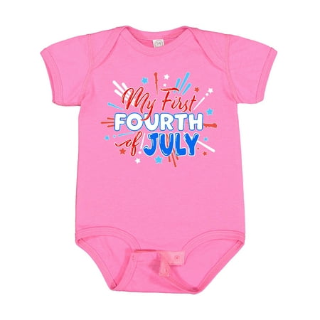 

Inktastic My First Fourth of July- Red White and Blue Fireworks Gift Baby Boy or Baby Girl Bodysuit