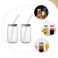 thumbnail image 3 of WRISTBIQUE Cup With Lid And Straw Glass Water Cups Transparent 2Pcs 4.9*2.4*2.4In, 3 of 10