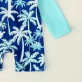 thumbnail image 6 of BOBOGOJP Toddler Baby Boy Swimsuit Shark/Turtle Long Sleeve One Piece Rash Guard Zip-up Bathing Suit Sunsuit Beachwear Green for Size 3-4 Years, 6 of 6