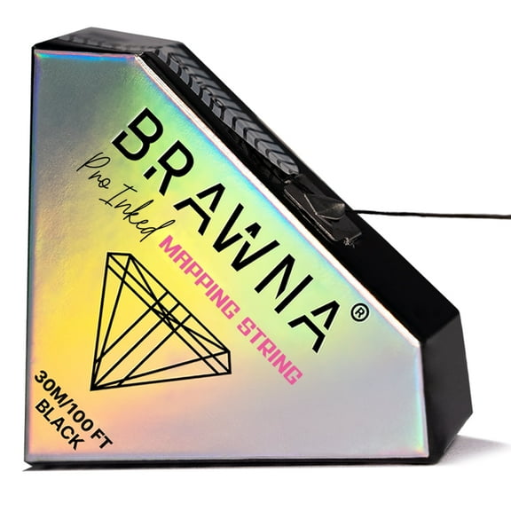 BRAWNA Black Pro Inked Mapping String for Eyebrow and Lip Measuring