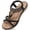 Black, variant on Bohemian Women's Sandals, Casual Beaded Flat Sandals for Women, Summer Beach Shoes with Comfortable Elastic Ankle Strap
