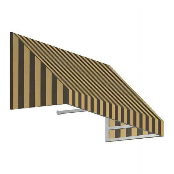 Awntech EN1030-US-4BRNT 4.38 ft. New Yorker Window & Entry Awning, Brown & Tan - 16 x 30 in.