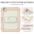 thumbnail image 2 of Allytechgroup iPad Pro 11 M4 2024Case, Build in Screen Protector Rugged Shockproof Kickstand [Shoulder Strap] Bumper Case for Apple iPad Pro 11"  2024 M4 6th Gen, Rosegold, 2 of 8