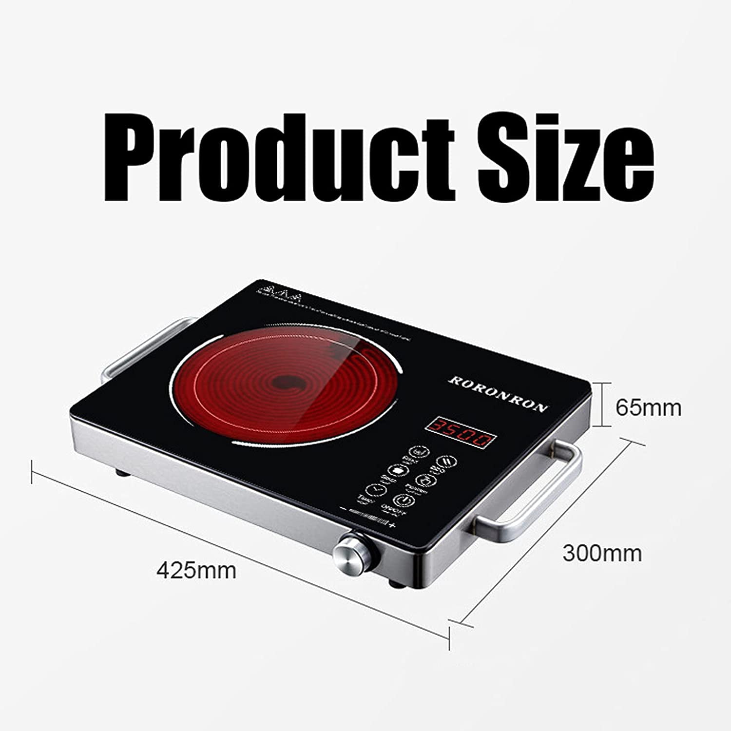 Wobythan Portable Induction Cooktop, 3500W Hot Pot Countertop Burner, Electric Stove Range Cooktop Touch Sensor Control with Rotary Switch