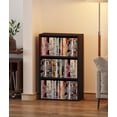 thumbnail image 3 of DVD Storage Cabinet Shelf, 3 Tier Media Storage Tower for CDs & Video Games, Freestanding Organizer Shelf for Living Room Home Office, Holds 80+ DVDs(Black), 3 of 8