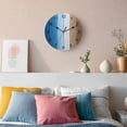 thumbnail image 3 of Wall Clock Navy Blue Brown Wood Grain Clocks PVC Silent Non-Ticking Battery Operated Decorative Farm Wooden Round Clock for Home Living Room Kitchen Bedroom Office School Wall Decor 10 Inch, 3 of 9