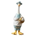 thumbnail image 1 of Estatua de pato para jardín, accesorio decorativo para paisajismo, escultura animal para maceta. Pato flor amarilla, 1 of 9