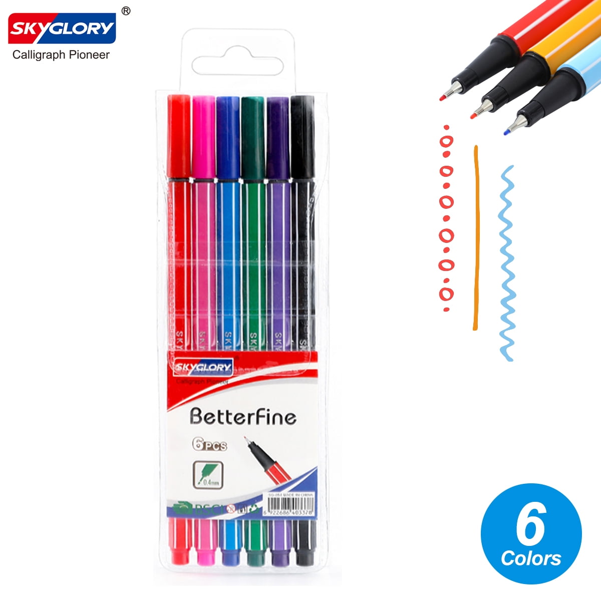 Set of 12/24 FineLiner Paint Marker 0.4mm Drawing Sketching Writing Pen Coloring 