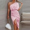 thumbnail image 2 of Vestidos Para Mujer Vestidos de Fiesta Vestido de Fiesta de Noche Elegante de Moda Erógeno Vestido Irregular de Un Hombro Vestido de Falda de Color Sólido Odeerbi  ODB166017, 2 of 5