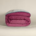 thumbnail image 5 of Ultra-Soft Full XL / Queen Size Sherpa Blanket, Cozy and Warm Double-Sided Plush Blanket Burgandy and Grey, 79" x 88", Machine Washable, 5 of 7