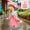 Pink, variant on Goose Outfit with Umbrella, Usupdd 23 Inch Porch Goose Dress Up Floral Summer Outfit, Polyester Lawn Goose Costume for Outdoor Garden Patio Decoration, Purple