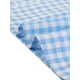 thumbnail image 5 of Blusa de cuadros vichy para mujer, manga corta, cuello Peter Pan, camisa con botones Azul claro S, 5 of 5