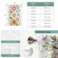 thumbnail image 6 of Colorful Daisy Floral Balloon Curtains for Living Room/French Door, Spring Flowers Botanical Leaves Rustic Tie Up Curtains 63 Inch Length Energy Saving Kitchen Curtains Shades for Windows 42"x63", 6 of 8