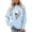 Light Blue, variant on Halloween Sweatshirt for Women Hoodless Sweatshirt Cozy Pullover Top in Soft Knit with Relaxed Fit for Casual Wear and Versatile Comfort Beige L