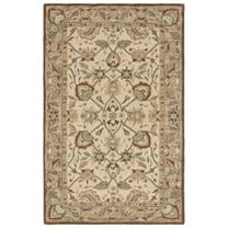 SAFAVIEH Arizona Wayra Geometric Diamonds Shag Area Rug, Ivory/Beige, 3' x 5'