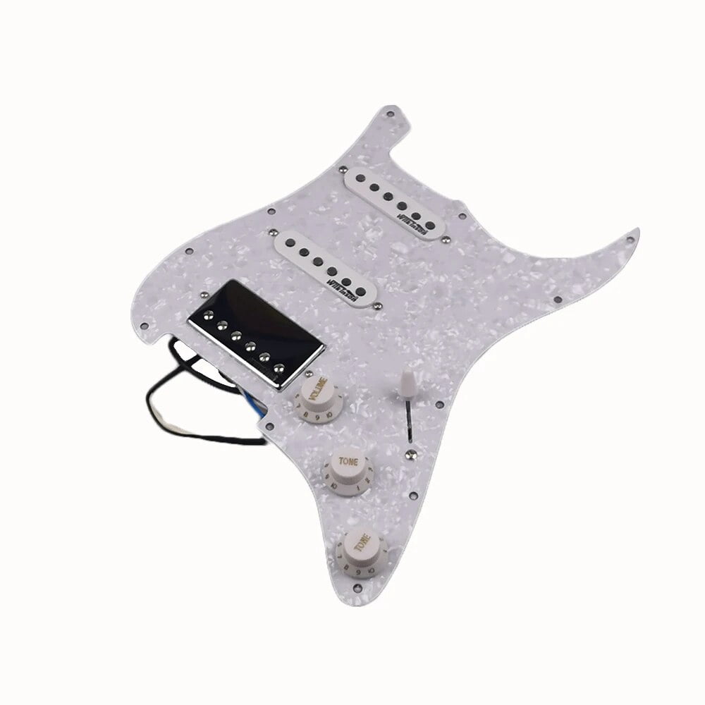SSH Prewired Guitar Strat Pickguard Set Wilkinson Ainico 5 Humbucker Pickups Coil Splitting Switch Multi Switch Harnesses ,For Fender ST Electric Guitar Part Replacement