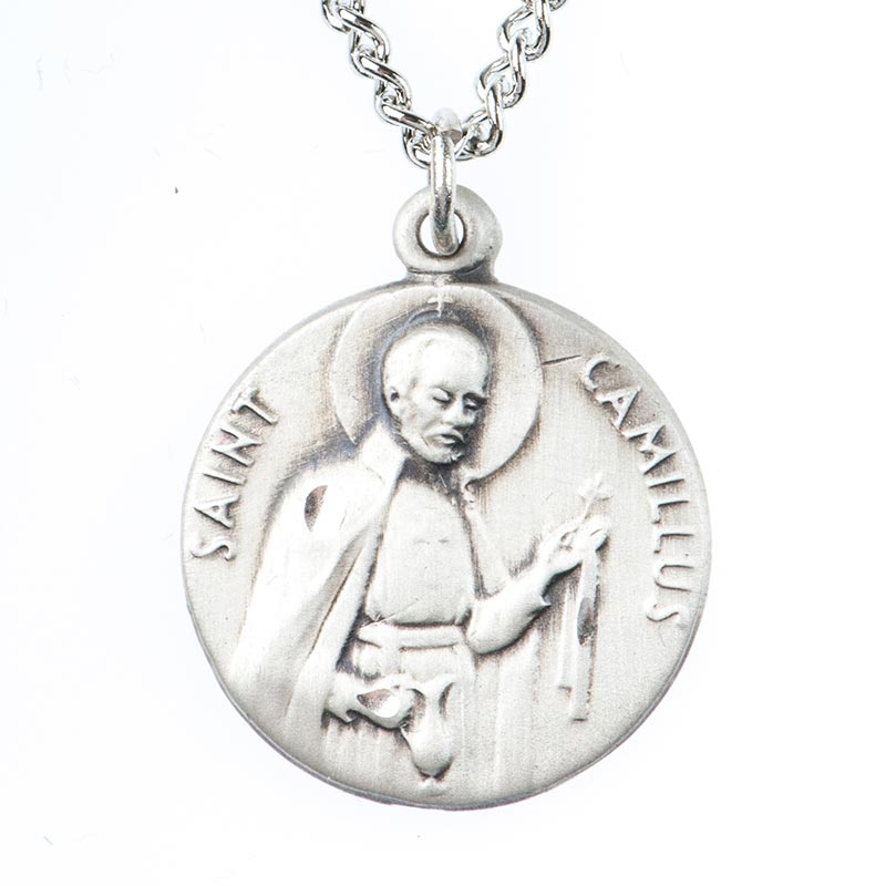 Jeweled Cross JC9187/MCB St. Camillus Medal on Cord