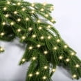 thumbnail image 6 of Pre-lit Christmas Garland 6FT Real Touch Norfolk Pine with LED String Lights, Battery Operated Artificial Greenery Garland for Indoor Outdoor Holiday Decor, Fireplace, Mantel, Staircase and Wall, 6 of 8