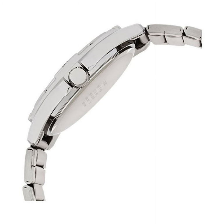MTP 1244D 8ADF Men s Casual Steel Luminous Quartz Watch with Black Dial Walmart