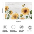 thumbnail image 3 of White Sunflower Bee Butterfly Pattern Bathroom Rugs Mat,Non Slip Microfiber Bathroom Rug,Rubber Backing,Soft Bathroom Mats for Bathroom Floor,Tub and Shower,20x32in(50x80cm), 3 of 5