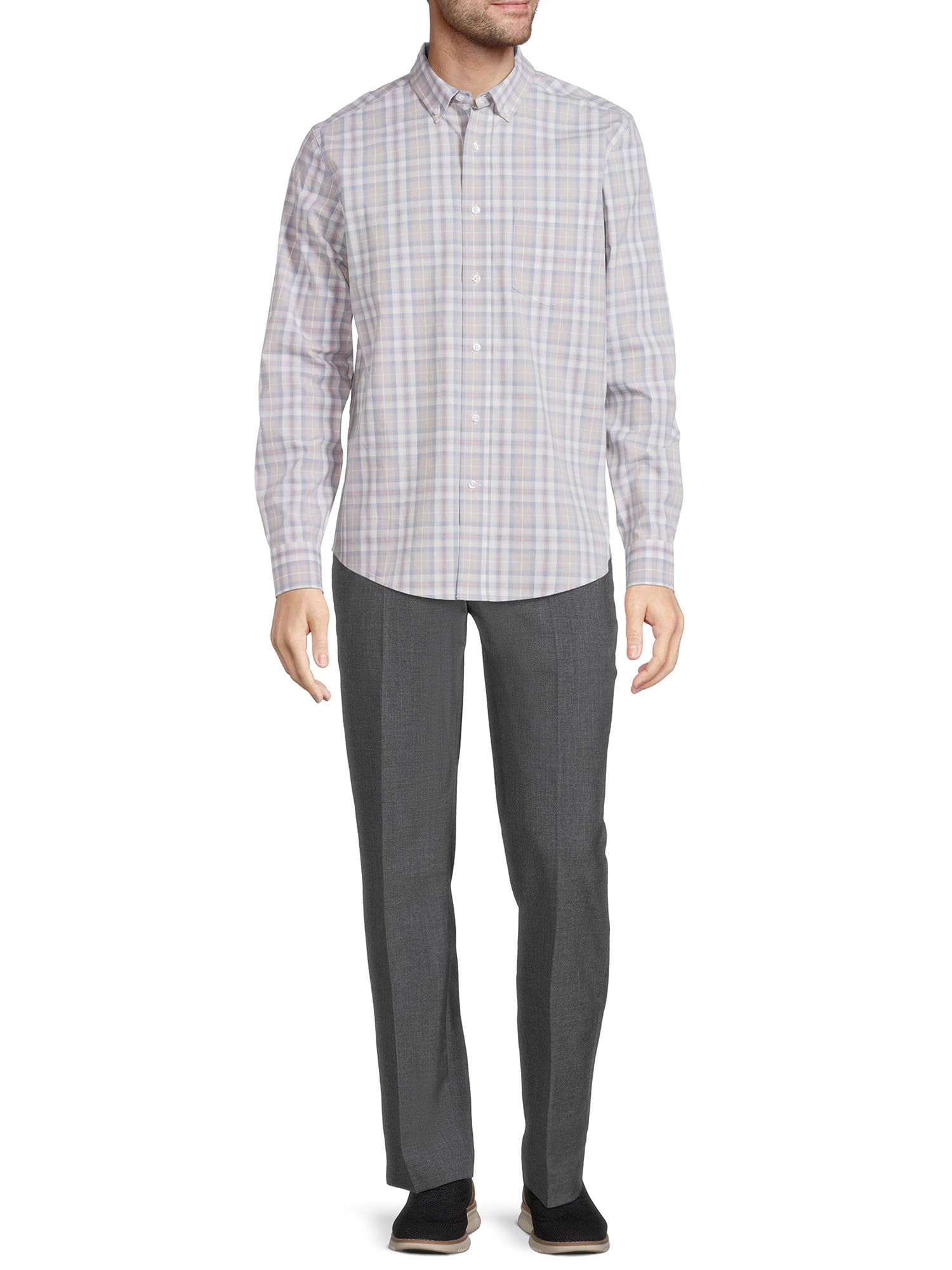 George Men's and Big Men's Premium Comfort Flat Front Suit Pants 