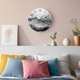 thumbnail image 3 of Wall Clock Black Mountain Clocks PVC Silent Non-Ticking Battery Operated Decorative Ombre Abstract Natural Round Clock for Home Living Room Kitchen Bedroom Office School Wall Decor 14 Inch, 3 of 9