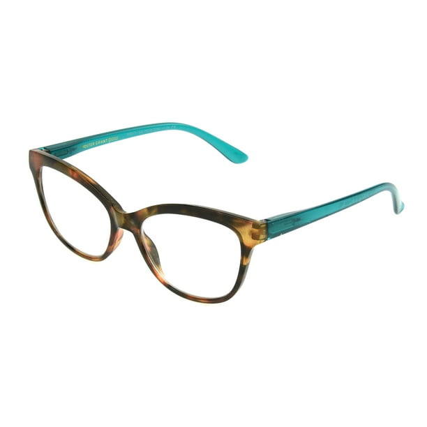 grocery store Distant continue Foster Grant Cat Eye Blue Light Glasses Tortoise & Teal - 1.75 Diopter -  Walmart.com
