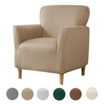 SHANNA Single Armchair Cover Stretch Chair Covers Anti-Slip Furniture Protector for Living Room Banquet（Camel）