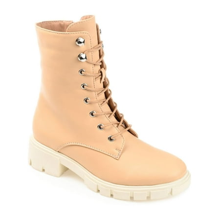 

Journee Collection Womens Madelynn Faux Leather Ankle Combat & Lace-up Boots