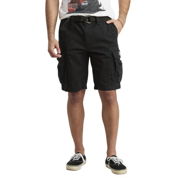 Short Cargo UNIONBAY 36 Negro con Cinturón 28 cm