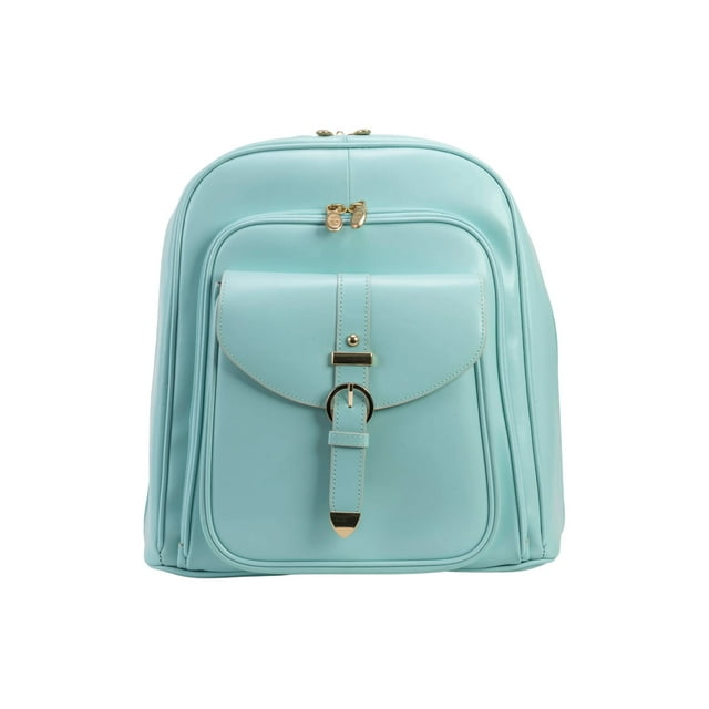 McKlein M Series OLYMPIA - Notebook carrying backpack - leather - 11" - aqua blue