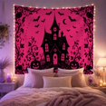 thumbnail image 2 of Pink Cat and Cauldron Tapestry, 2 of 7