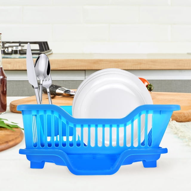 OUNONA 1Jgo Estante De Almacenaje Para Cocina Azul Con Bajo Escurrimiento Para