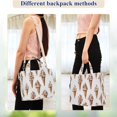 thumbnail image 4 of FORMRS Womens Corduroy Tote Bag Crossbody Shoulder Handbag with Pocket, Brown Ice Cream Pattern, 4 of 7
