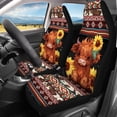 thumbnail image 3 of Qpednta Cute Highland Cow Car Seat Covers Sets 4Pcs Front Seat Protector Carseat Rear Split Bench Cover Universal Vehicle Seat Protector Fit Most Car Truck SUV, 3 of 7