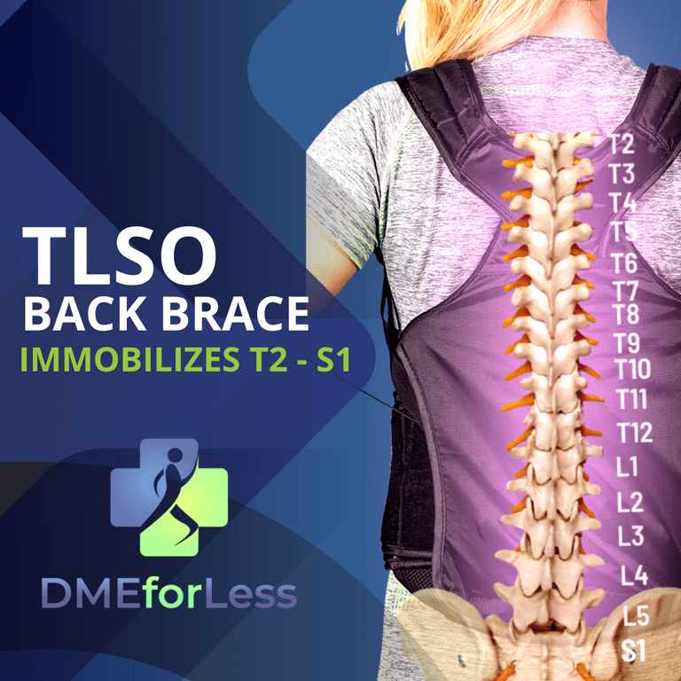  TLSO Thoracic Full Back Brace - Universal Treat Kyphosis,  Compression Fractures, Osteoporosis, Upper Spine Injuries, and Pre or Post  Surgery with Hard Lumbar Support for Men and Women (Size XXL) 