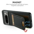 thumbnail image 2 of Wallet Case for Google Pixel 9 / 9 Pro, Magnetic Back Flip Cover Compatible with MagSafe, Premium PU Leather Slim Shockproof Protective Phone Case with Card Holder Kickstand, Black, 2 of 12