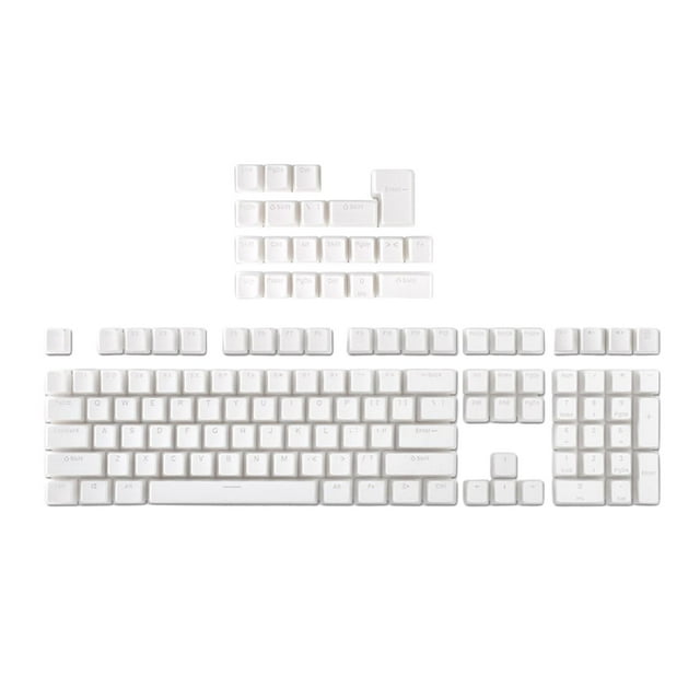 Pudding Full 108 Key Set DIY con capa translúcida de doble PBT Keycap resistente al y no se cae fácilmente. , 320 mm x 160 mm x 30 mm