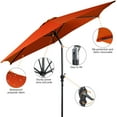 thumbnail image 5 of PRZL 10ft Outdoor Patio Umbrella, Market Table Umbrella w/Tilt Adjustment and Crank, 180G Polyester, Garden Canopy for Deck Backyard Pool Indoor Outdoor (Orange), 5 of 16