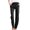 Black, variant on Women'S Cotton Linen Pants Drawstring Light-Weight Summer Fit Straight Leg Lounge Trouser Black XXXL