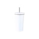 thumbnail image 1 of Yuarrent Frasco de vacío de acero inoxidable, paja desmontable antideslizante, 500ml, reutilizable, lavable, para leche, café, agua, taza, suministros Cocina y Comedor Blanco Yuarrent HA073675-01B, 1 of 6