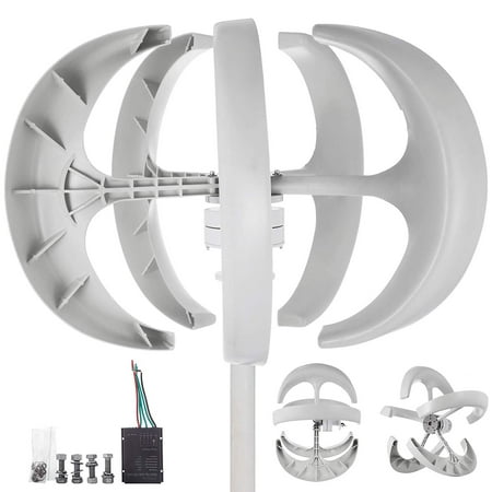 VEVOR 400W 12V White Lanterns Wind Turbine Generator Kit 5 Blades
