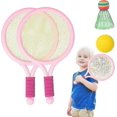 thumbnail image 1 of Juego de raquetas de tenis para niños que incluye 2 raquetas y 2 pelotas, color rosa, 1 of 5