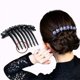 thumbnail image 4 of 1 horquillas de cristal para mujer, clip deslizante, flor, accesorios nupciales, regalo de horquilla, color morado, 4 of 5