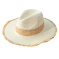 thumbnail image 2 of de estilo retro, parasol de de verano, accesorios de protección , sombreros de vaquero Fedora para pesca, , beige Soledad Sombrero de paja de ala ancha, 2 of 8
