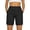 600#Black, variant on Women High Waisted Bermuda Shorts Above Knee Length Lightweight Wide Leg Solid Color Summer Shorts Gray L