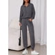 thumbnail image 2 of Conjunto Deportivo PRETTYGARDEN Sudadera con Cierre y Pantalones Jogger Gris L, 2 of 8