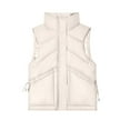thumbnail image 5 of HAiming Women's Quilted Vest Sleeveless Sand Collar Zip up Jacket Winter Warm Coat Outerwear with Pockets, 5 of 5